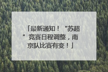 最新通知！“苏超”竞赛日程调整，南京队比赛有变！